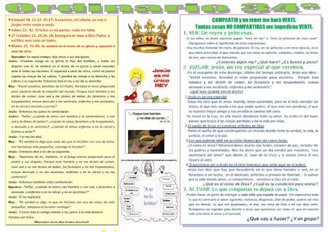 Parroquia La Inmaculada Festividad De Cristo Rey Fichas Para Ni Os