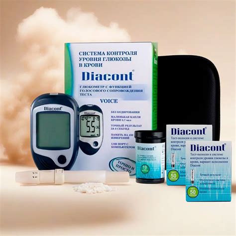 Глюкометр говорящий Diacont Voice (Диаконт Войс) + 110 тест-полосок ...