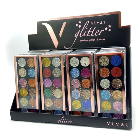 Paleta Sombra Glitter 12 Cor Kit C 24 Un Vivai Shopee Brasil