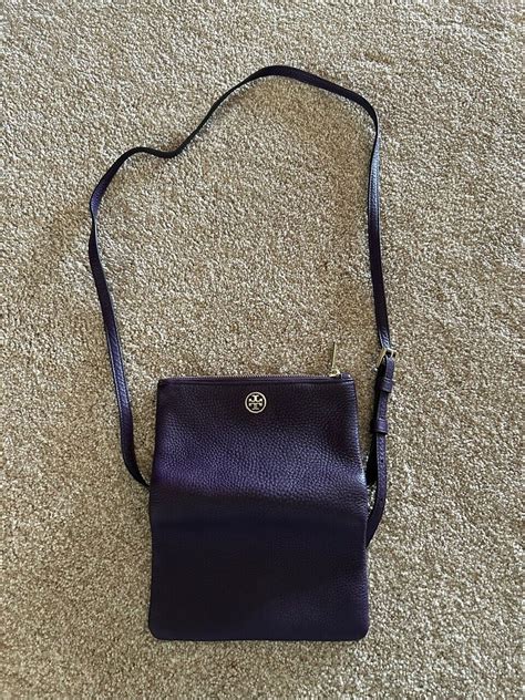 Tory Burch Mini Robinson Foldover Crossbody Bag Purpl Gem