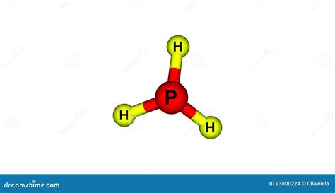 Gas De Fosfina - Estructura Molecular De La Fosfina Aislada En Blanco Stock de ...