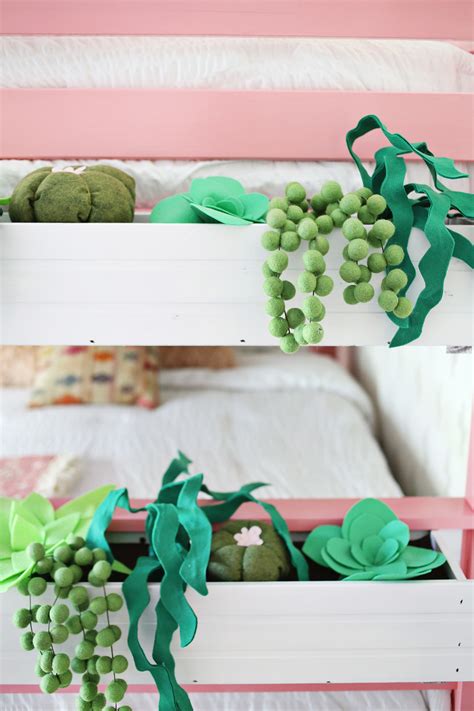 Felt Succulent Window Box DIY - A Beautiful Mess