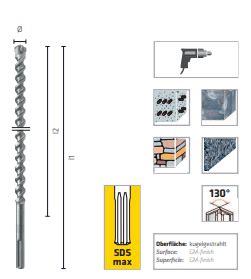 Broca Alpen De Percusi N Sds Max Tu Ferreteria Marina E Industiral