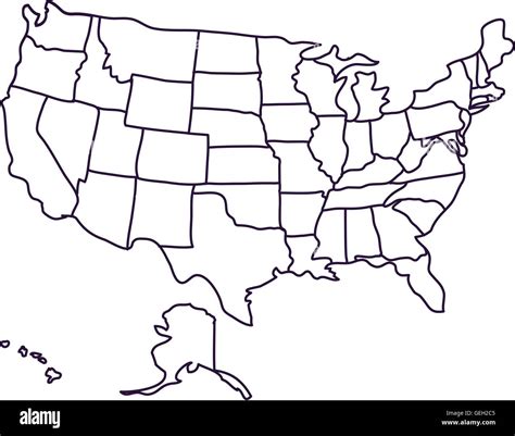 Mapa usa Imágenes vectoriales de stock Alamy