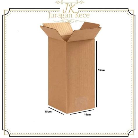 Juke Kardus Box Polos Packing Serbaguna Persegi Panjang Ukuran 15x16x55 Cm Lazada Indonesia