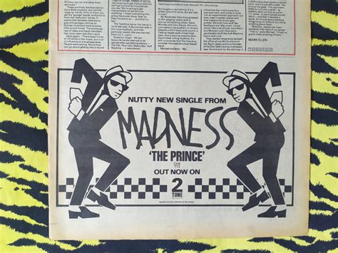 Original 1979 Madness Advert Poster Rare Vintage Poster The Prince