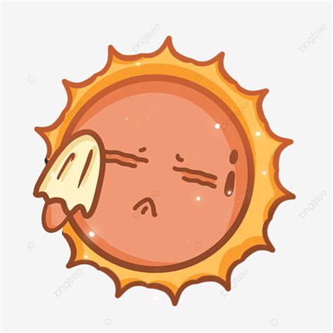 Hand Drawn Sun Png Transparent Orange Hand Drawn Cute Cartoon Sun