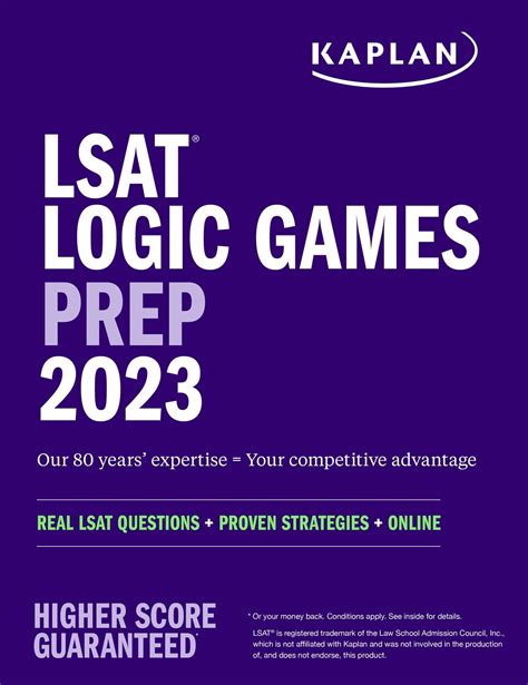 Lsat Logic Games Prep 2023 Book By Kaplan Test Prep Official