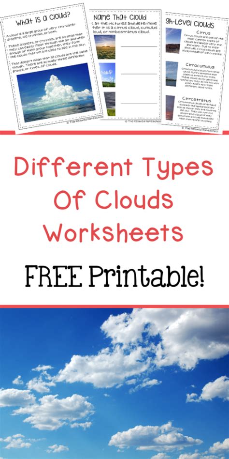 Types Of Clouds Worksheets Printable - The Brilliant Homeschool