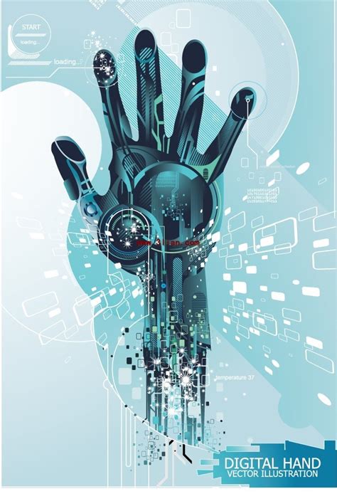 hand drawing technology vectors