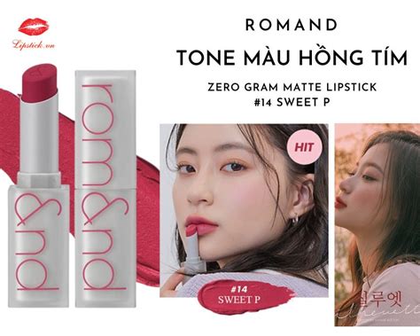 Review Son Romand Màu 14 Sweet P Hồng Tím Đẹp Nhất Hot Nhất