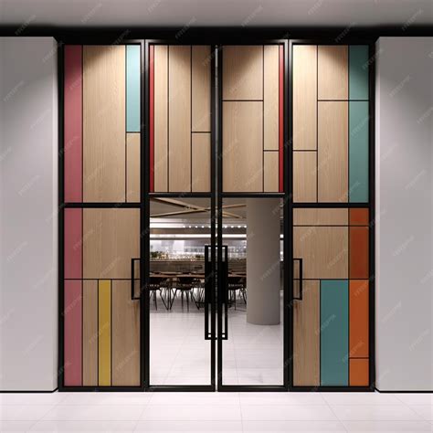 Premium Photo | Colorful Modern Double Door Design, AI Generated