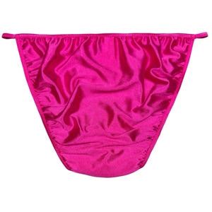 Second Skin Satin String Bikini Panty Magenta Etsy