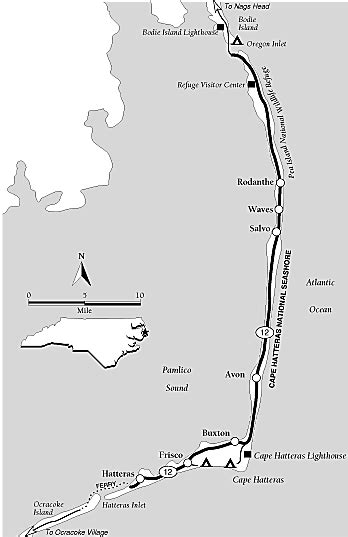 North Carolina: Cape Hatteras Map