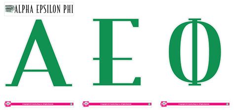 Alpha Epsilon Phi Jumbo Letter Decals – SororityShop