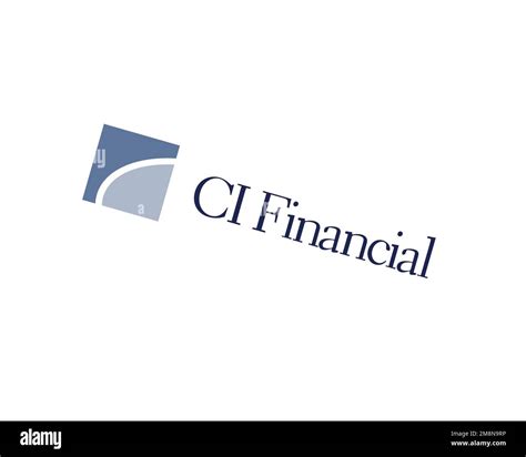 ci financial rotated logo white background  stock photo alamy