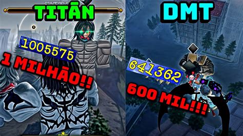 A MELHOR BUILD Para TITAN E DMT No AOT R Mais De 1 Milhao De Dano