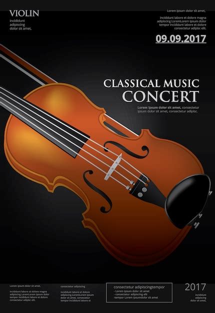 Premium Vector The Classical Music Concept Violin Vector Illustration