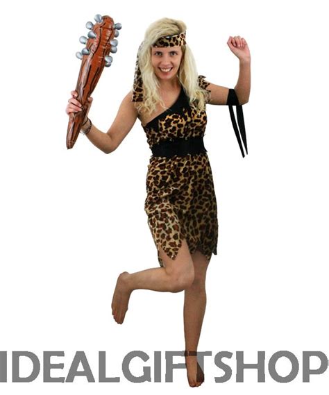 Cave Woman Fancy Dress Costume Jungle Prehistoric Cave Girl Out Fit Stone Age Ebay