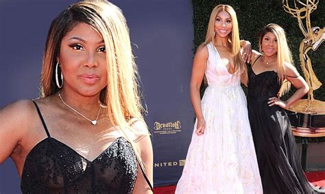 Toni And Tamar Model Blonde Locks As At The Daytime Emmys Daily Mail Online