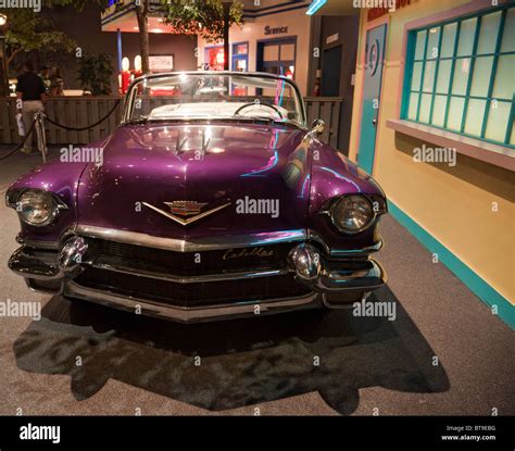 Elviss 1956 Purple Cadillac Eldorado At The Elvis Presley Automobile