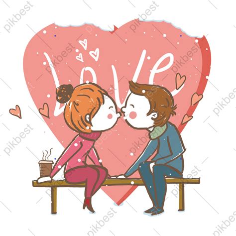 Gambar Hari Valentine Yang Dilukis Dengan Tangan Karakter Kartun Png Elemen Grafis Psd Unduhan