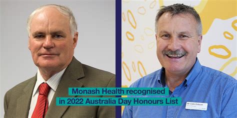 Monash Health Recognised In 2022 Australia Day Honours List Monash Health