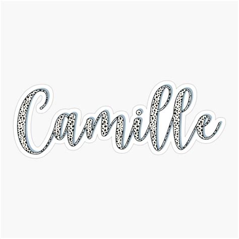 Dalmatian Pattern Camille Name Dalmatian Sticker Custom Name Sticker