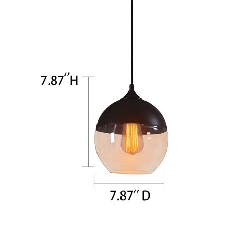 Amber 1 Light Globe Glass Pendant Lighting