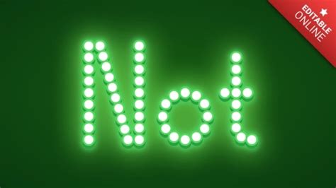 green led text effect generator