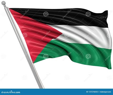 Bandeira de Palestina ilustração stock Ilustração de branco 137276035