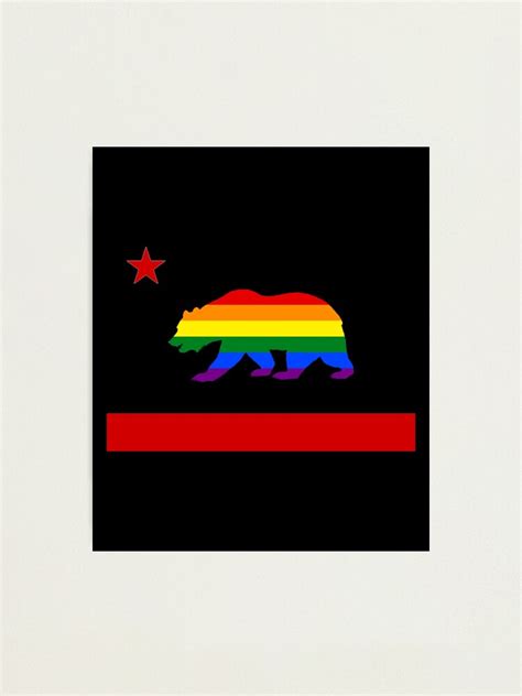 L Mina Fotogr Fica Bandera Del Arco Iris Del Orgullo Gay Lgbt Del Orgullo Del Oso De California