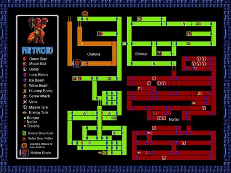 Metroid Nes Map By Michaelmiyamoto On Deviantart Metroid Nes Map