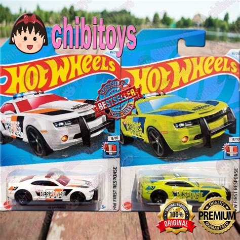 HIJAU Hot Wheels 10 Camaro SS Verde Policía Chevrolet Diecast Mattel Shopee Colombia
