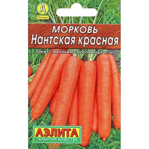 Морковь Нантская красная Аэлита (98373): купить семена почтой в России ...