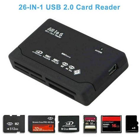 1x All In One Card Memory Reader Usb External Sdhc M2 Mini Us Xd Mmc Micro Ebay