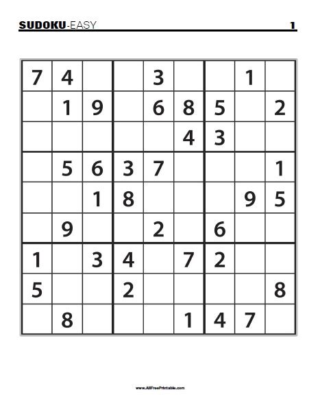 Easy Sudoku Puzzles Free Printable Sudoku Puzzles Sudoku Sudoku