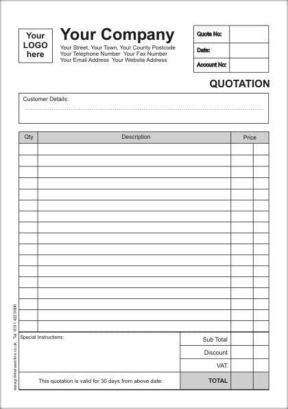 Free Printable Estimate Forms Templates Estimate Template Pertaining