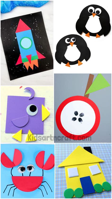 shape craft ideas  kids kids art craft