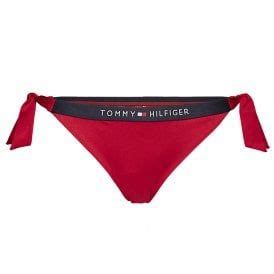 Tommy Hilfiger Women Cheeky Side Tie Logo Bikini Tango Red Artofit