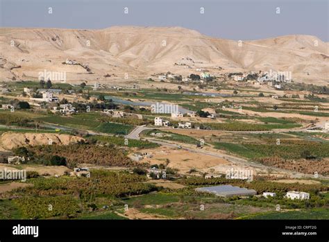 View Of Jordan Valley Farmland From The Mount Of Temptation Jericho