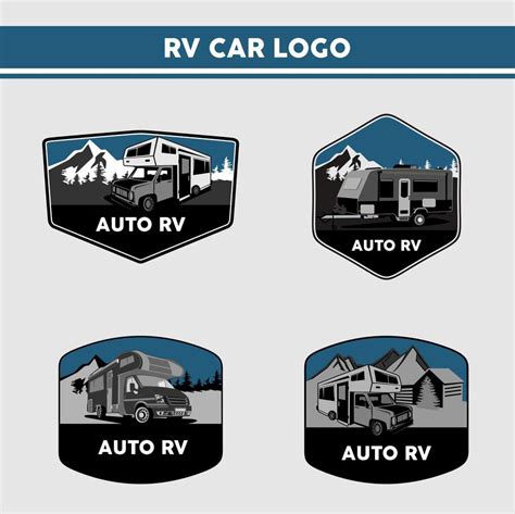 Rv Car Logo Emblem Set Illustration Vector 13187157 Vector Art At Vecteezy