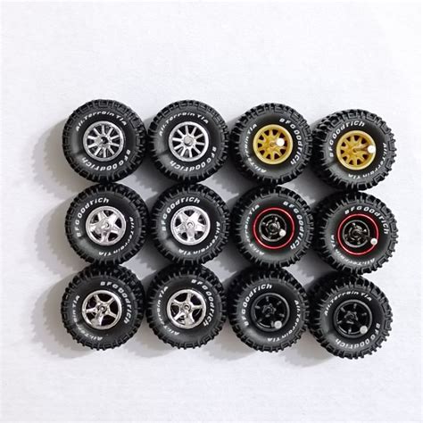 Tayar Getah X Rubber Wheels Rim Mm Long Axle Hot Wheels Matchbox Shopee Philippines