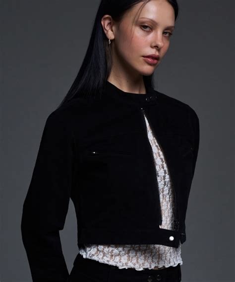 A Gem Kom Nasty Fancy Club Biker Crop Jacket