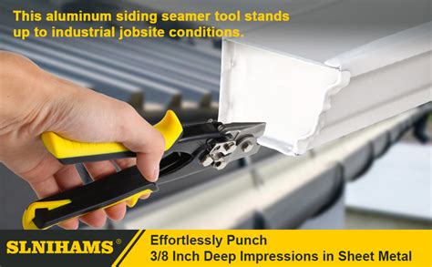 Slnihams Snap Lock Punch Tool For Sheet Metal 9” Gutter End Cap Crimper Tools For