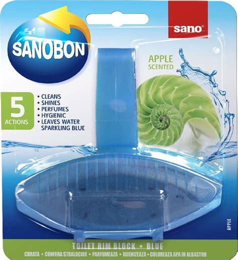 Sano Sanobon 5 in 1, უნიტაზის არომატიზატორი, ვაშლი, 55 გრ. - Veli store