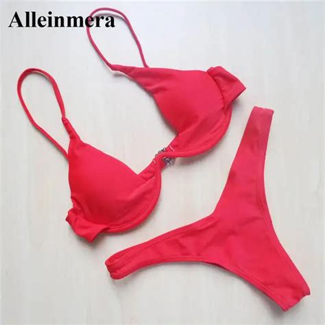 Colors Underwire Bra Bikini Sexy Wire Bikini Set Two Pieces Swimsuit Female Swimwear Women