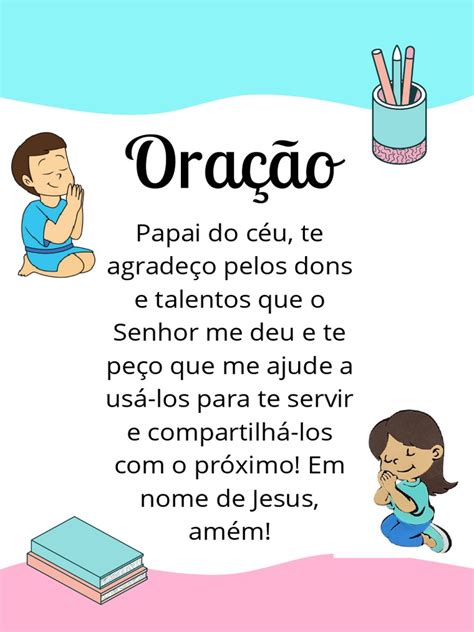 Oração Infantil Para Escola
