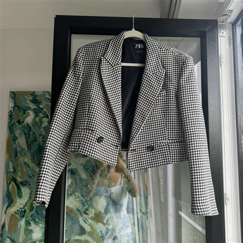 Zara Cropped Blazer Size Small In Super Good Depop