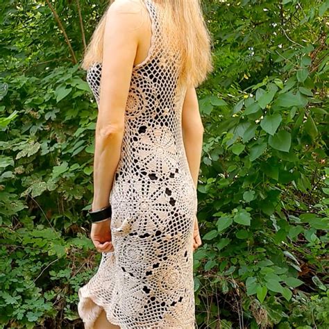 Crochet Sexy Dress Patterndetailed Tutorialcrochet Woman Etsy